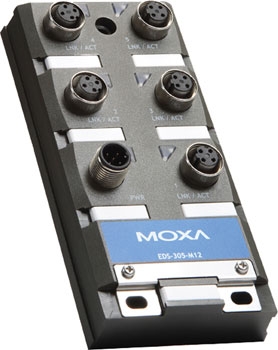 肇慶 MOXA EDS-305-M12 代理 防水交換機