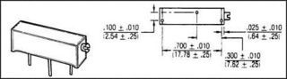 BOURNS - 3006Y-1-103LF - 可調(diào)電阻 10% 0.75W 500V 15轉(zhuǎn) 