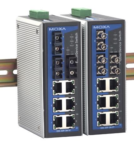 MOXA EDS-309-3M-ST 總代理 多模光纖交換機
