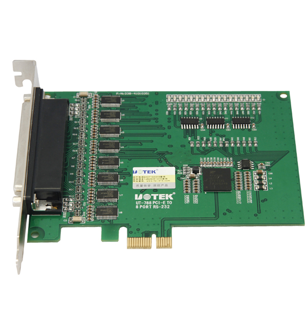 宇泰多串口卡--8口PCI-E轉(zhuǎn)RS232多串口卡---UT-788