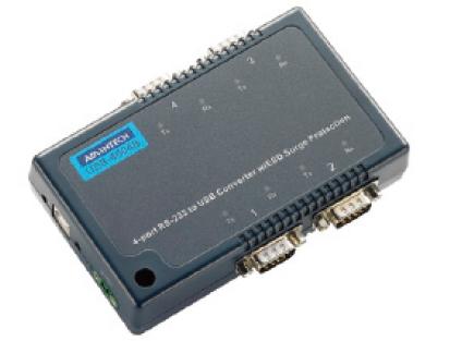 研華USB 轉(zhuǎn)4端口RS-232 轉(zhuǎn)換器，帶浪涌保護(hù)USB-4604B