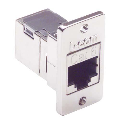 L-com 6類屏蔽式RJ45優(yōu)良型面板耦合器套件ECF504-SC6