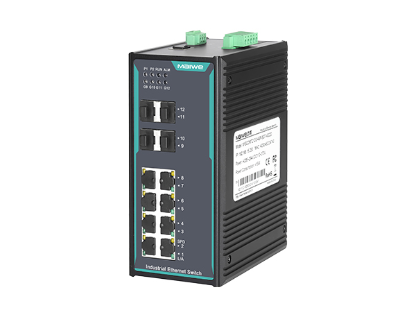 邁威通信MISCOM7212G-4GF-8GT 12口二層全千兆網(wǎng)管型卡軌式工業(yè)以太網(wǎng)交換機(jī)