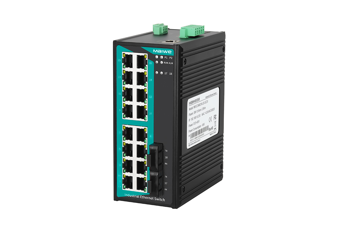 邁威通信MISCOM6218-2F 18口二層百兆網(wǎng)管型卡軌式工業(yè)以太網(wǎng)交換機(jī)